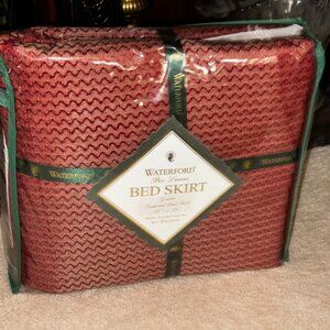 WATERFORD LINENS DUAL QUEEN BED SKIRT 60"X80" NEW